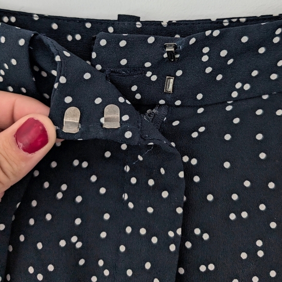 Frank And Oak Women's Navy & White Polka Dot Dress Pants In Size 8 - Picture 6 of 10